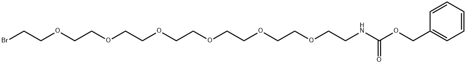 5,8,11,14,17,20-Hexaoxa-2-azadocosanoic acid, 22-bromo-, phenylmethyl ester Struktur