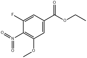 Benzoic acid, 3-fluoro-5-methoxy-4-nitro-, ethyl ester Struktur