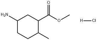 Cyclohexanecarboxylic acid, 5-amino-2-methyl-, methyl ester, hydrochloride (1:1),2802153-41-7,结构式