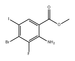 Benzoic acid, 2-amino-4-bromo-3-fluoro-5-iodo-, methyl ester Structure