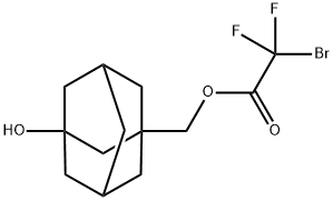 Acetic acid, 2-bromo-2,2-difluoro-, (3-hydroxytricyclo[3.3.1.13,7]dec-1-yl)methyl ester Structure