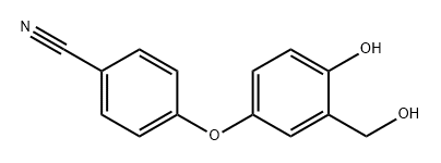 Benzonitrile, 4-[4-hydroxy-3-(hydroxymethyl)phenoxy]- Struktur