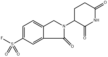 2-(2,6-dioxopiperidin-3-yl)-3-oxoisoindoline-5-sulfonyl fluoride Structure