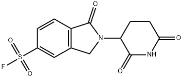 2-(2,6-Dioxopiperidin-3-yl)-1-oxoisoindoline-5-sulfonyl fluoride Struktur