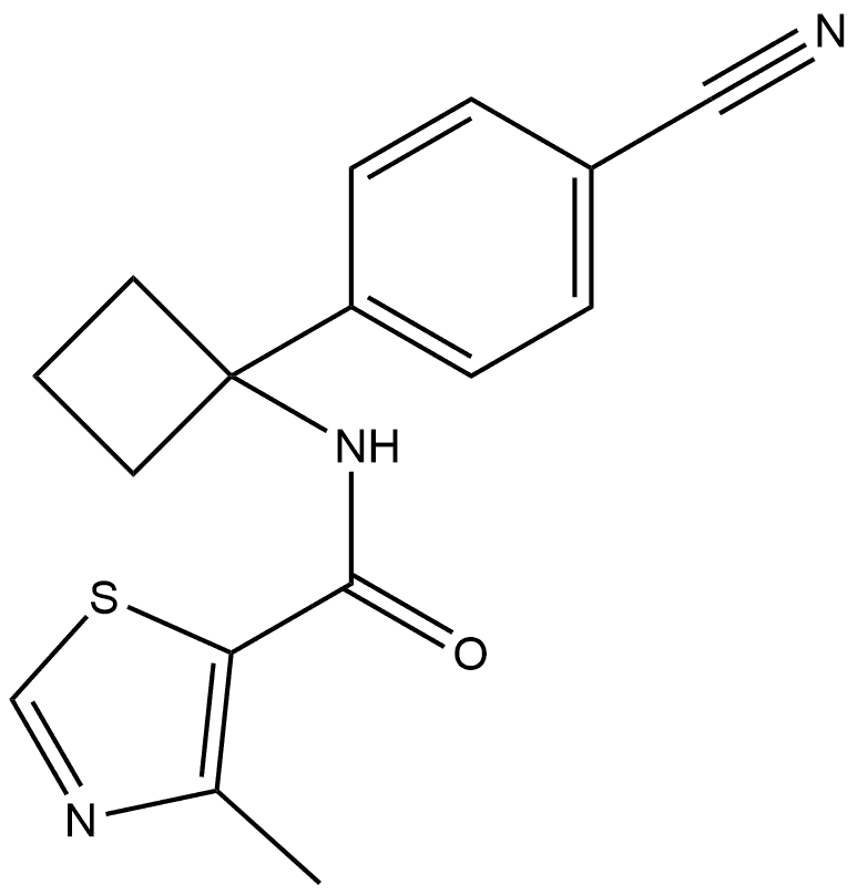 N-(1-(4-氰基苯基)环丁基)-4-甲基噻唑-5-甲酰胺 结构式