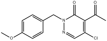 4-乙酰基-5-氯-2-(4-甲氧基苄基)哒嗪-3(2H)-酮, 2807421-41-4, 结构式
