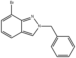 2H-Indazole, 7-bromo-2-(phenylmethyl)- 结构式