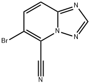 6-溴-[1,2,4]三唑并[1,5-A]吡啶-5-腈 结构式