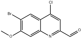 6-溴-4-氯-7-甲氧基喹啉-2-甲醛 结构式
