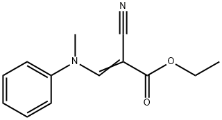 2-Propenoic acid, 2-cyano-3-(methylphenylamino)-, ethyl ester Struktur