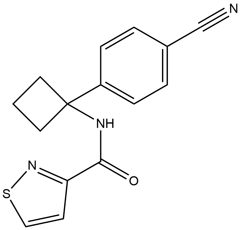 N-(1-(4-氰基苯基)环丁基)异噻唑-3-甲酰胺, 2810565-84-3, 结构式