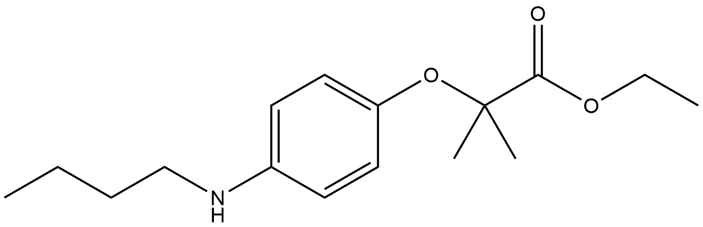 Ethyl 2-[4-(butylamino)phenoxy]-2-methylpropanoate Structure