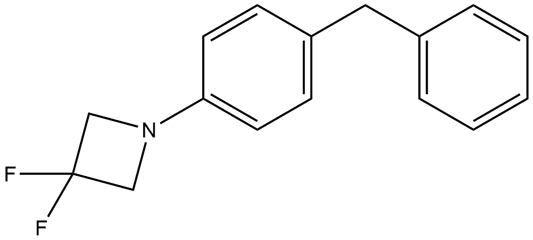 3,3-Difluoro-1-[4-(phenylmethyl)phenyl]azetidine Structure