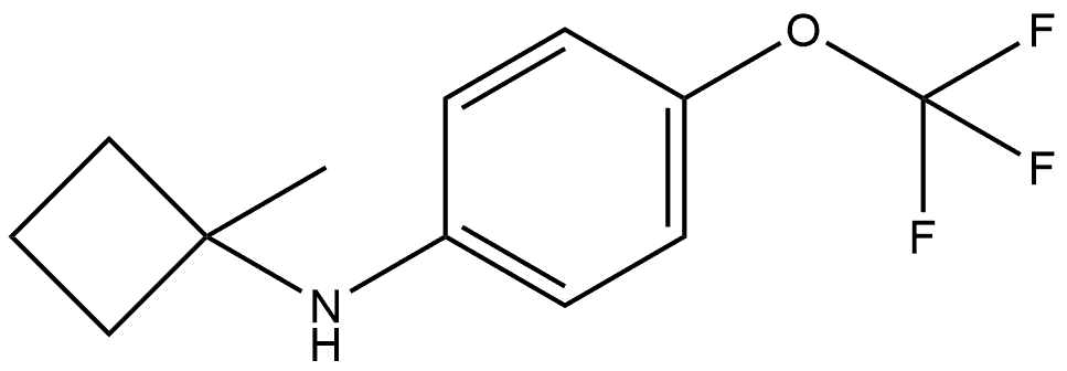 N-(1-Methylcyclobutyl)-4-(trifluoromethoxy)benzenamine Structure