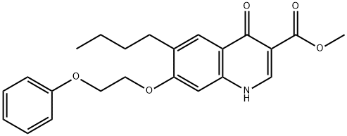 3-Quinolinecarboxylic acid, 6-butyl-1,4-dihydro-4-oxo-7-(2-phenoxyethoxy)-, methyl ester Struktur