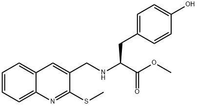 N-[[2-(Methylthio)-3-quinolinyl]methyl]-L-tyrosine methyl ester Struktur