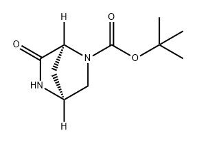 2,5-Diazabicyclo[2.2.1]heptane-2-carboxylic acid, 6-oxo-, 1,1-dimethylethyl ester, (1S,4S)- Struktur