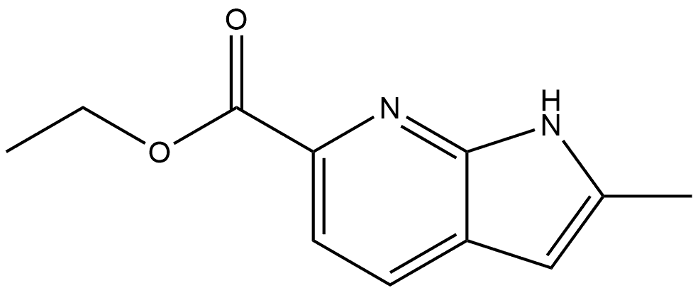 ethyl 2-methyl-1H-pyrrolo[2,3-b]pyridine-6-carboxylate Structure