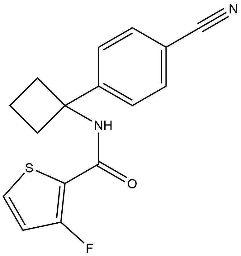 N-(1-(4-氰基苯基)环丁基)-3-氟噻吩-2-甲酰胺, 2817105-43-2, 结构式