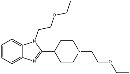 1H-Benzimidazole, 1-(2-ethoxyethyl)-2-[1-(2-ethoxyethyl)-4-piperidinyl]- Structure
