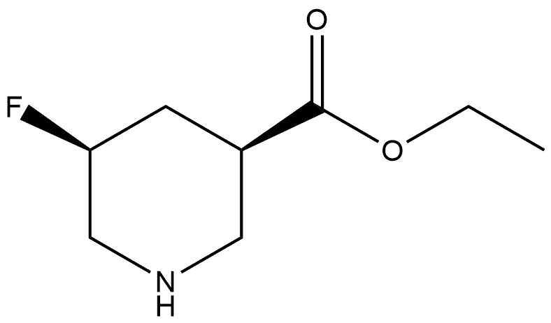 rel-Ethyl (3R,5S)-5-fluoro-3-piperidinecarboxylate Structure