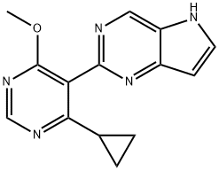 2-(4-Cyclopropyl-6-methoxy-5-pyrimidinyl)-5H-pyrrolo[3,2-d]pyrimidine Structure