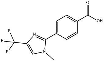 4-[1-甲基-4-(三氟甲基)-1H-咪唑-2-基]苯甲酸 结构式