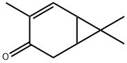 Bicyclo[4.1.0]hept-4-en-3-one, 4,7,7-trimethyl- Structure