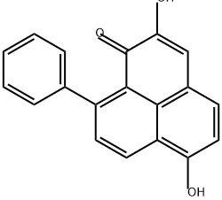 1H-Phenalen-1-one, 2,6-dihydroxy-9-phenyl- Struktur