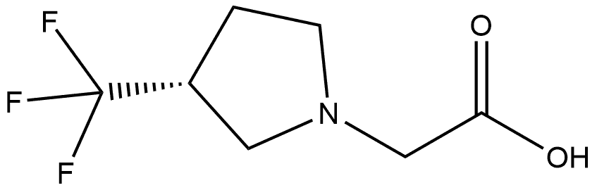 (R)-2-(3-(三氟甲基)吡咯烷-1-基)乙酸, 2824977-94-6, 结构式