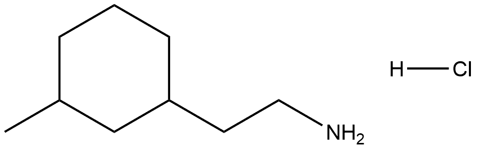 Cyclohexaneethanamine, 3-methyl-, hydrochloride (1:1) Structure