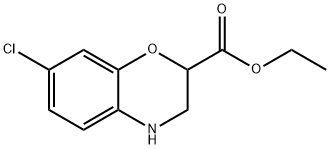 2H-1,4-Benzoxazine-2-carboxylic acid, 7-chloro-3,4-dihydro-, ethyl ester,282520-39-2,结构式