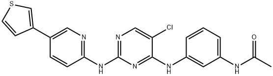 Acetamide, N-[3-[[5-chloro-2-[[5-(3-thienyl)-2-pyridinyl]amino]-4-pyrimidinyl]amino]phenyl]- Structure