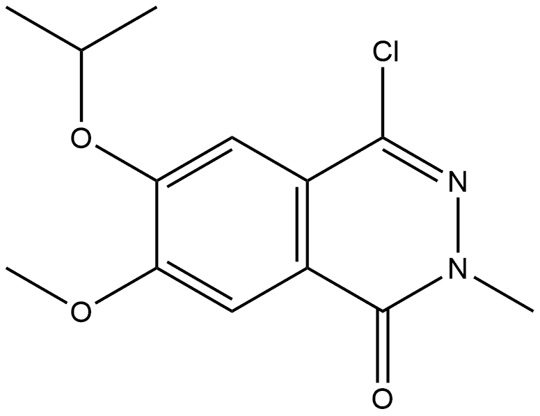4-氯-6-异丙氧基-7-甲氧基-2-甲基酞嗪-1(2H)-酮, 2827025-06-7, 结构式
