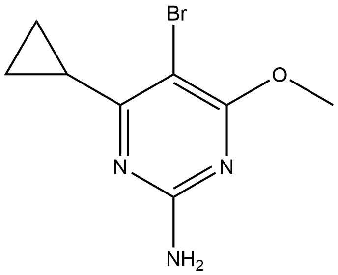 5-溴-4-环丙基-6-甲氧基嘧啶-2-胺, 2827057-72-5, 结构式