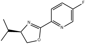 Pyridine, 2-[(4R)-4,5-dihydro-4-(1-methylethyl)-2-oxazolyl]-5-fluoro- Struktur