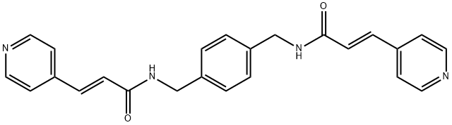 (2E,2'E)-N,N'-(1,4-亚苯基双(亚甲基))双(3-(吡啶-4-基)丙烯酰胺),2828433-64-1,结构式