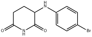 3-((4-溴苯基)氨基)哌啶-2,6-二酮 结构式