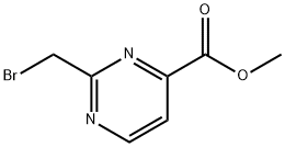 4-Pyrimidinecarboxylic acid, 2-(bromomethyl)-, methyl ester,2828462-33-3,结构式
