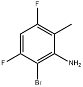 2-溴-3,5-二氟-6-甲基苯胺 结构式