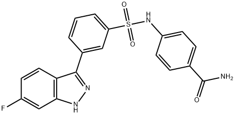 Benzamide, 4-[[[3-(6-fluoro-1H-indazol-3-yl)phenyl]sulfonyl]amino]-,2833643-78-8,结构式