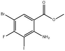 Benzoic acid, 2-amino-5-bromo-4-fluoro-3-iodo-, methyl ester Struktur