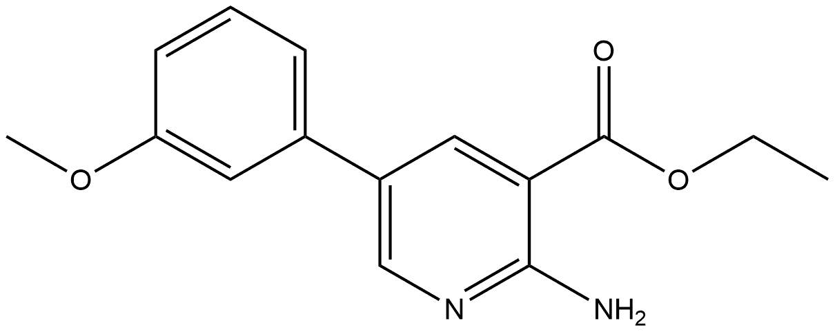 Ethyl 2-amino-5-(3-methoxyphenyl)-3-pyridinecarboxylate 结构式