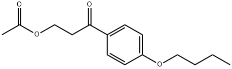 1-Propanone, 3-(acetyloxy)-1-(4-butoxyphenyl)- Struktur