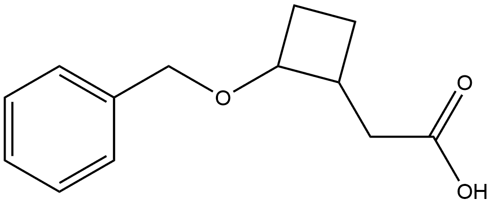 2-(2-(benzyloxy)cyclobutyl)acetic acid 结构式