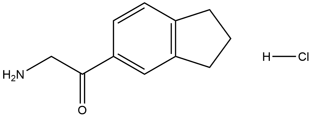 2-Amino-1-(5-indanyl)ethanone Hydrochloride Structure