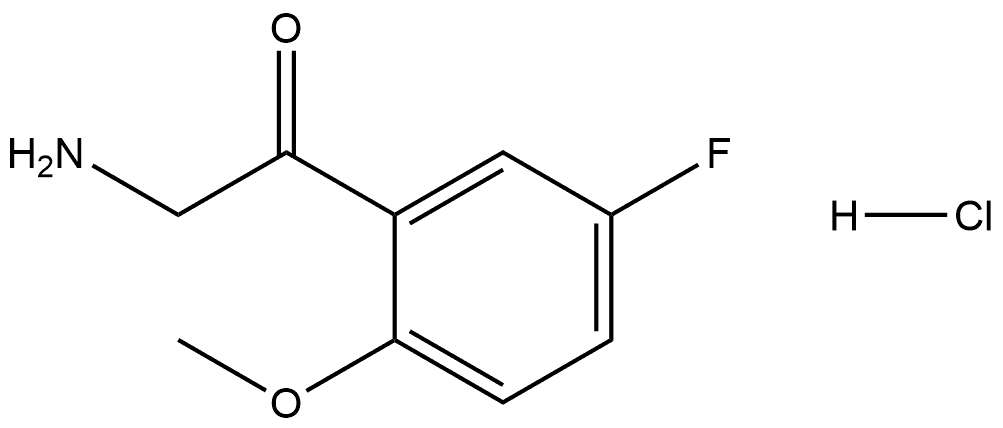 2-Amino-1-(5-fluoro-2-methoxyphenyl)ethanone Hydrochloride Structure