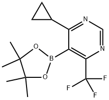 4-环丙基-5-(4,4,5,5-四甲基-1,3,2-二氧杂硼烷-2-基)-6-(三氟甲基)嘧啶,2839742-61-7,结构式
