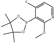 4-氟-2-甲氧基-3-(4,4,5,5-四甲基-1,3,2-二氧杂硼烷-2-基)吡啶 结构式