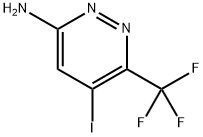 5-碘-6-(三氟甲基)哒嗪-3-胺 结构式